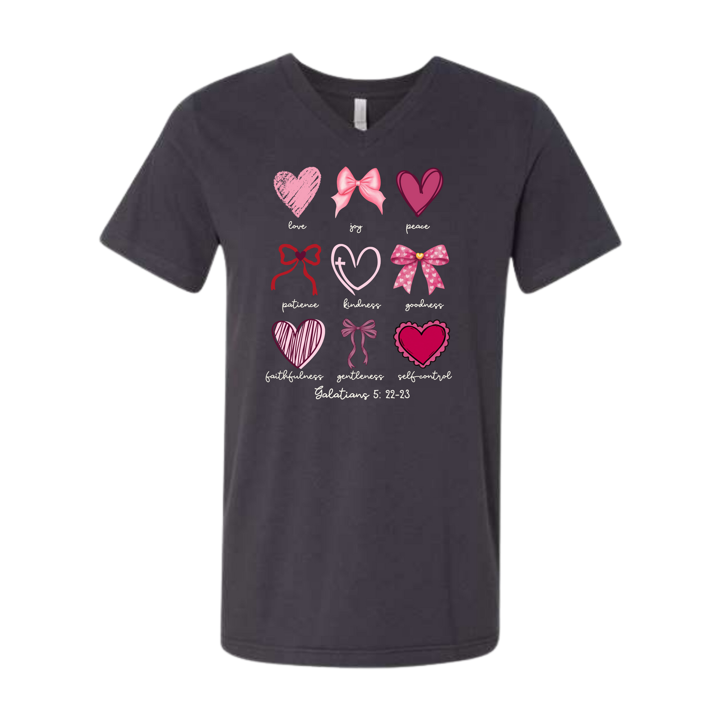 Galatians 5 - Valentines - Bella+Canvas - Unisex V-Neck - Neutral Colors