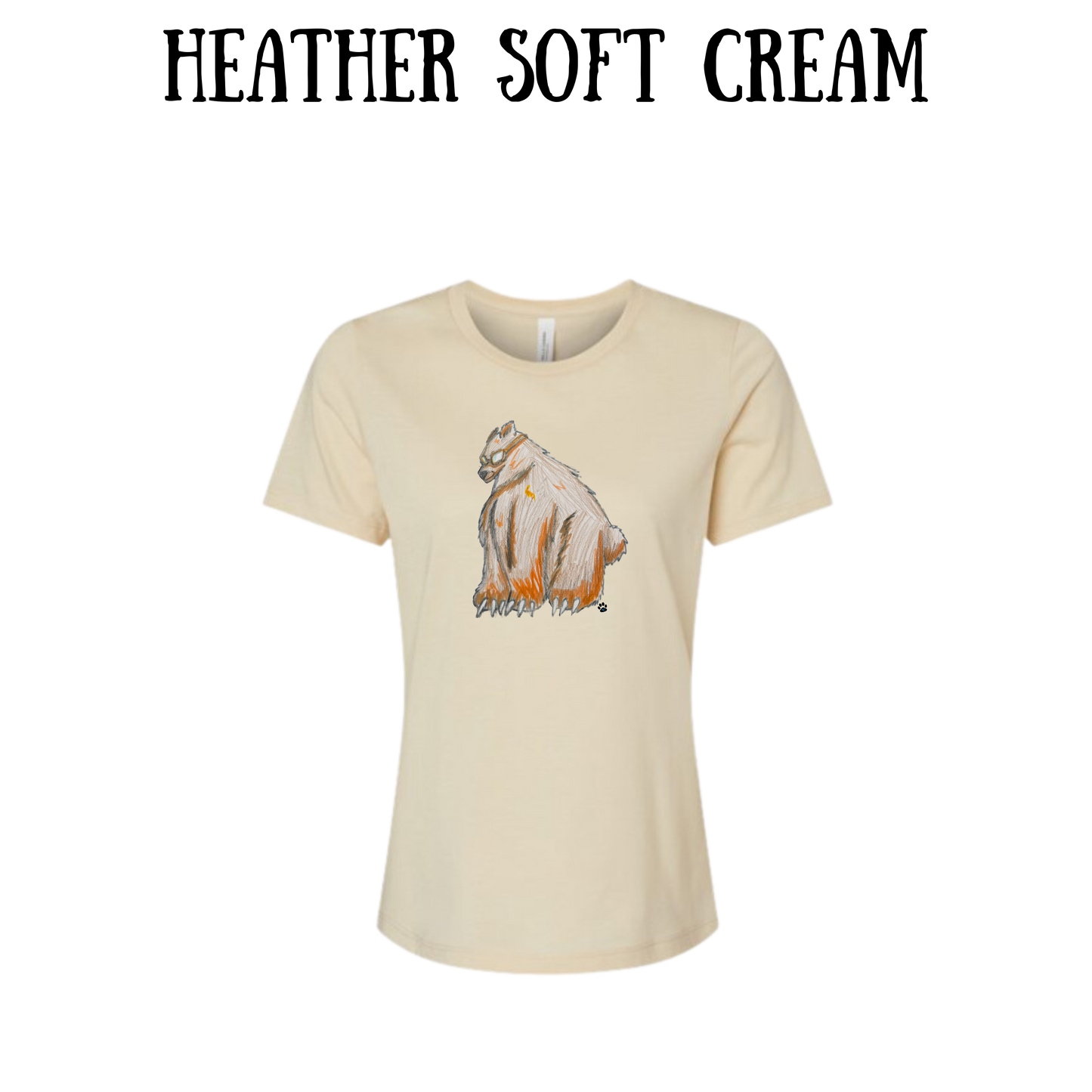 AC - Muscle Bear - Women's Relaxed Fit Tee - Neutrals