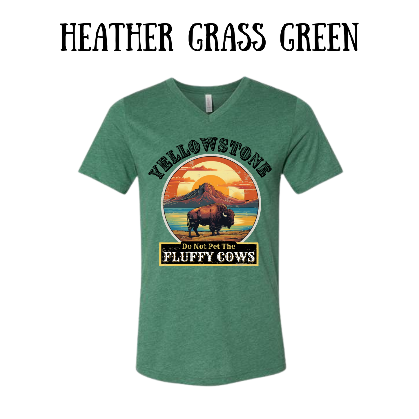 CP - Yellowstone: Fluffy Cows - Unisex V-Neck - Assorted Colors