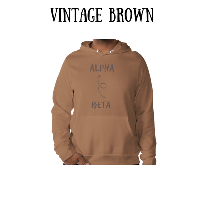 beta to alpha - sponge fleece hoodie - greens, neutrals