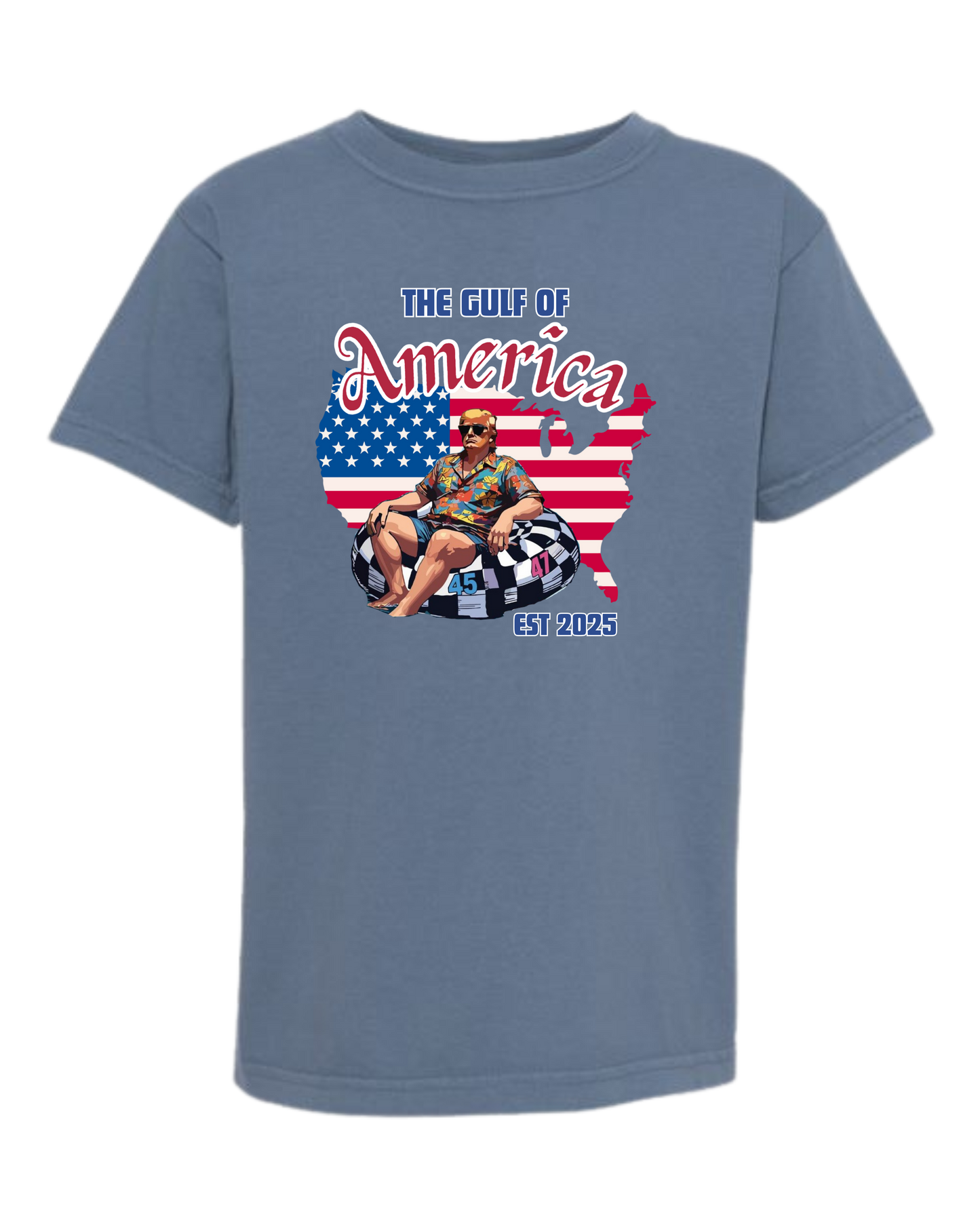 The Gulf of America - Comfort Colors - Heavyweight Youth Tee - Neutral Colors & Blues