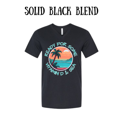VP - Ready For Some Vitamin D & Sea - Unisex V-Neck - Neutral Colors