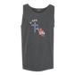 Loves Jesus & America too - Comfort Colors - Unisex Tank - Neutral Colors & Blues
