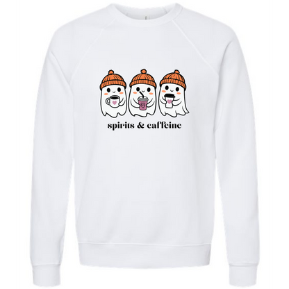 HP - Spirits & Caffeine - Sponge Fleece Raglan Sweatshirt - Greens, Neutrals