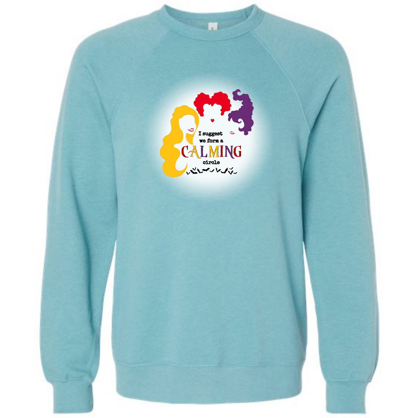 HP - Calming Circle - Sponge Fleece Raglan Sweatshirt - Blues, Purples