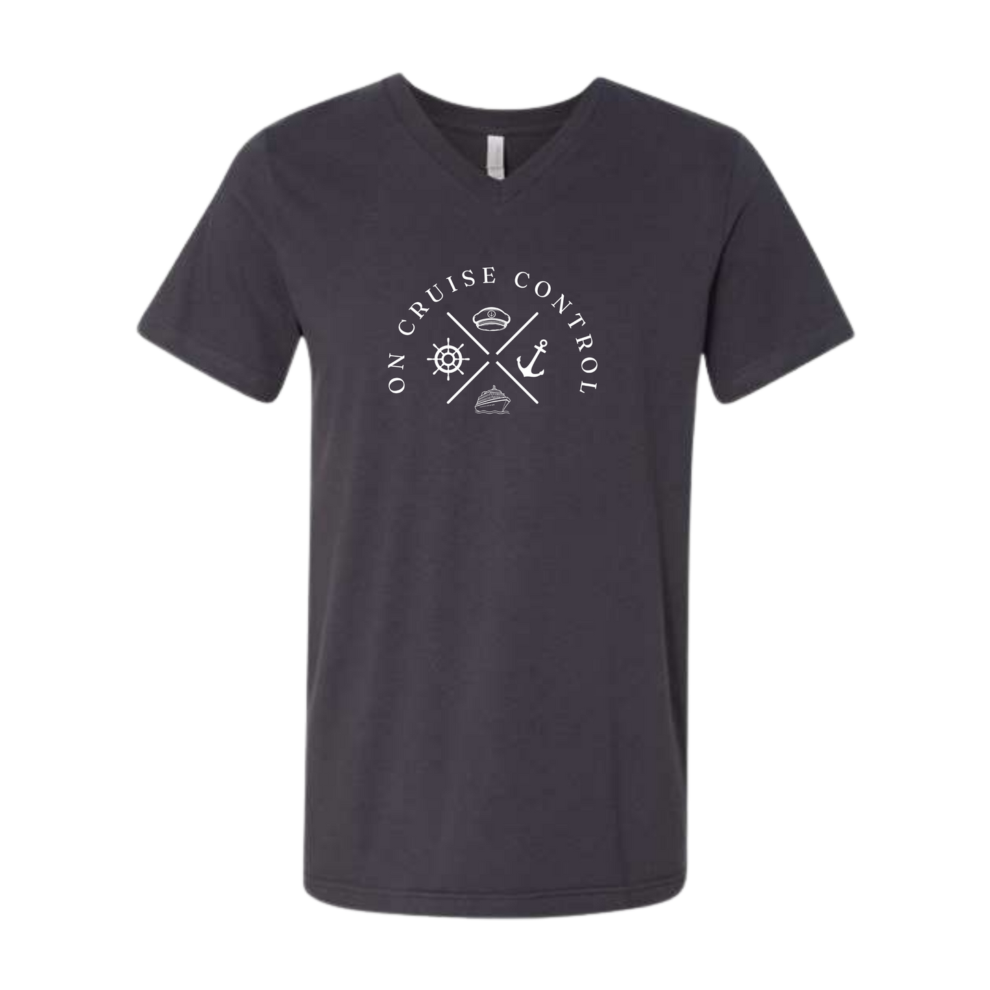 On Cruise Control - Bella+Canvas - Unisex V-Neck - Neutral Colors