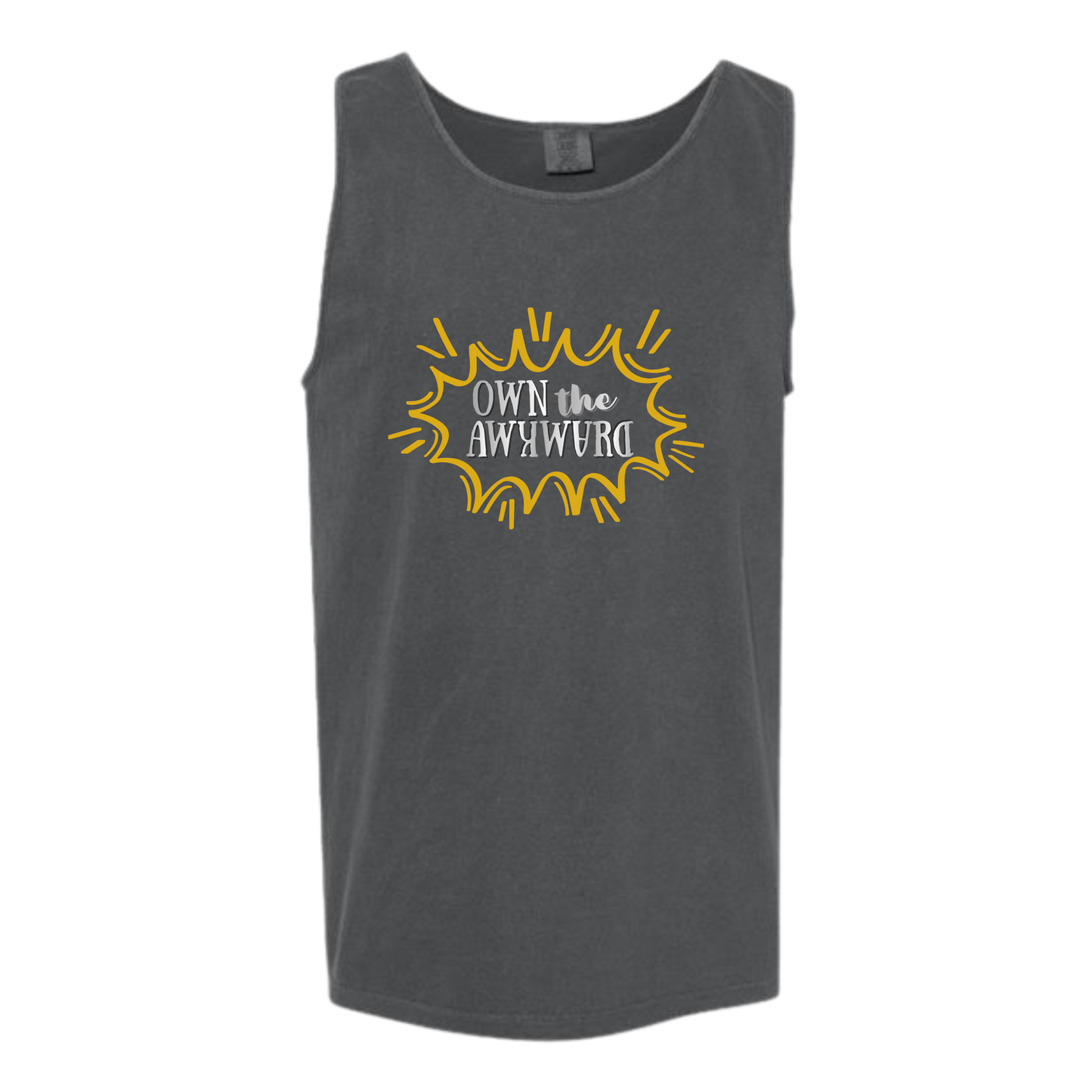 Own the Awkward - Comfort Colors - Unisex Tank - Neutral Colors & Blues