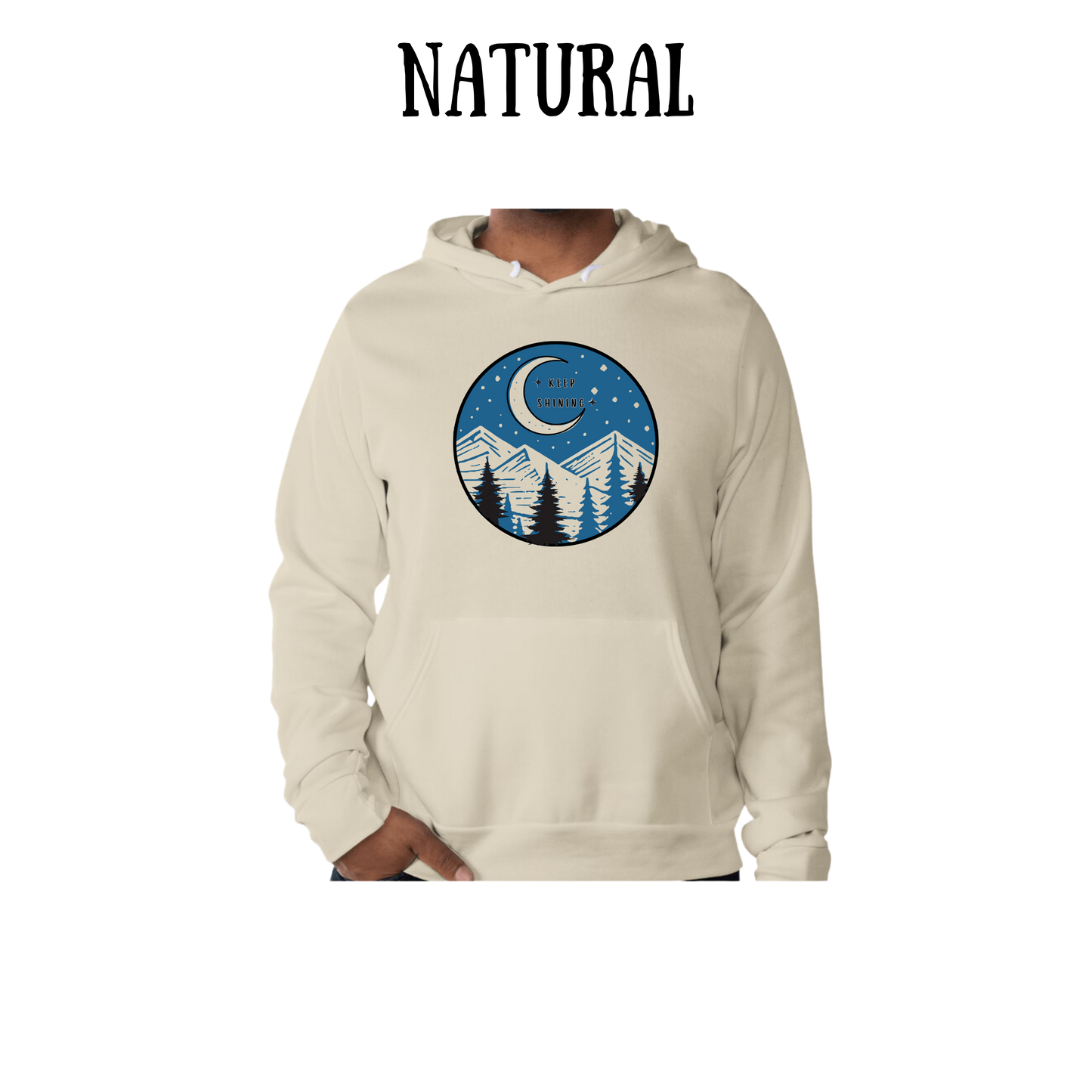 OP - Keep Shining - Sponge Fleece Hoodie - Greens, Neutrals