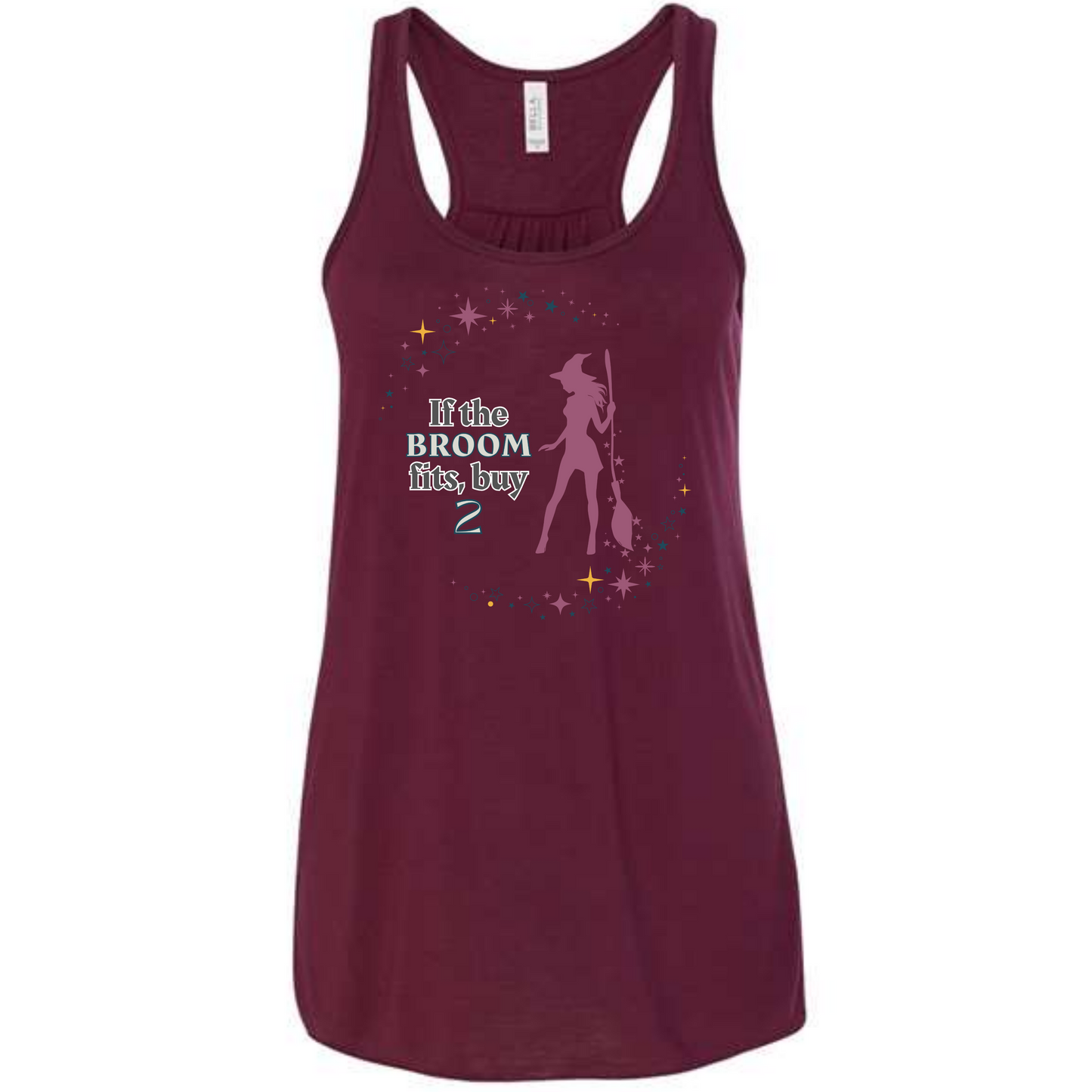 HP - If The Broom Fits - Women's Flowy Racerback Tank
