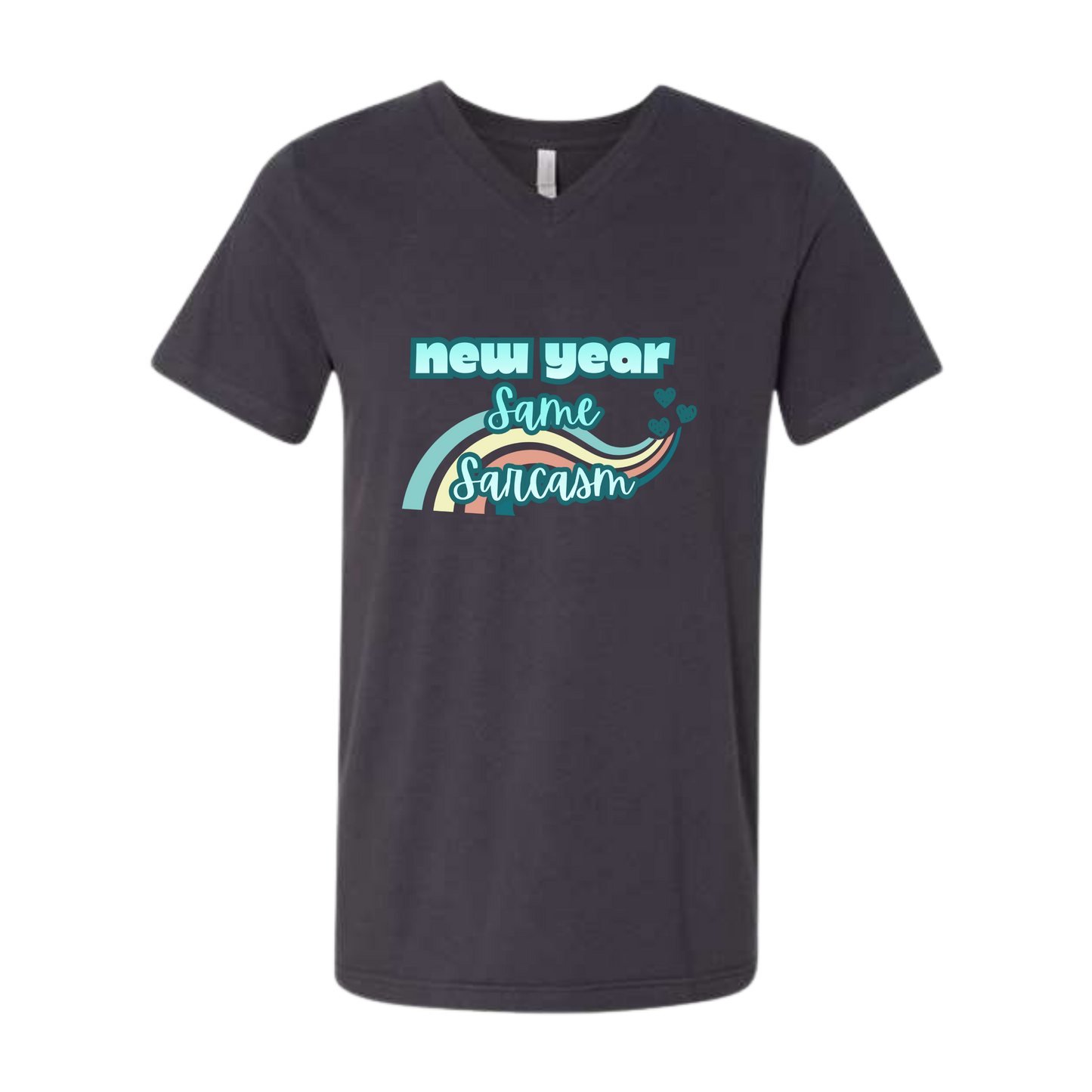 New Year Same Sarcasm - Bella+Canvas - Unisex V-Neck - Neutral Colors