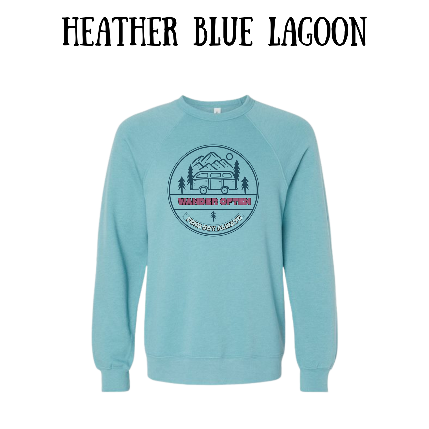 CP - Wander Often - Sponge Fleece Raglan Sweatshirt - Blues, Purples