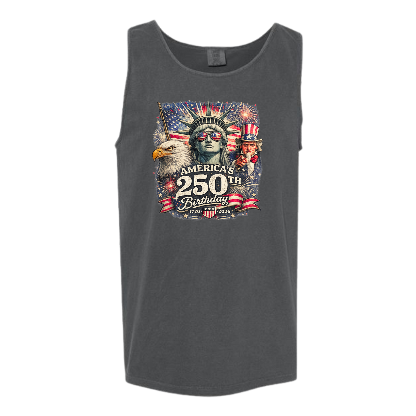 America's 250th Birthday - Comfort Colors - Unisex Tank - Neutral Colors & Blues