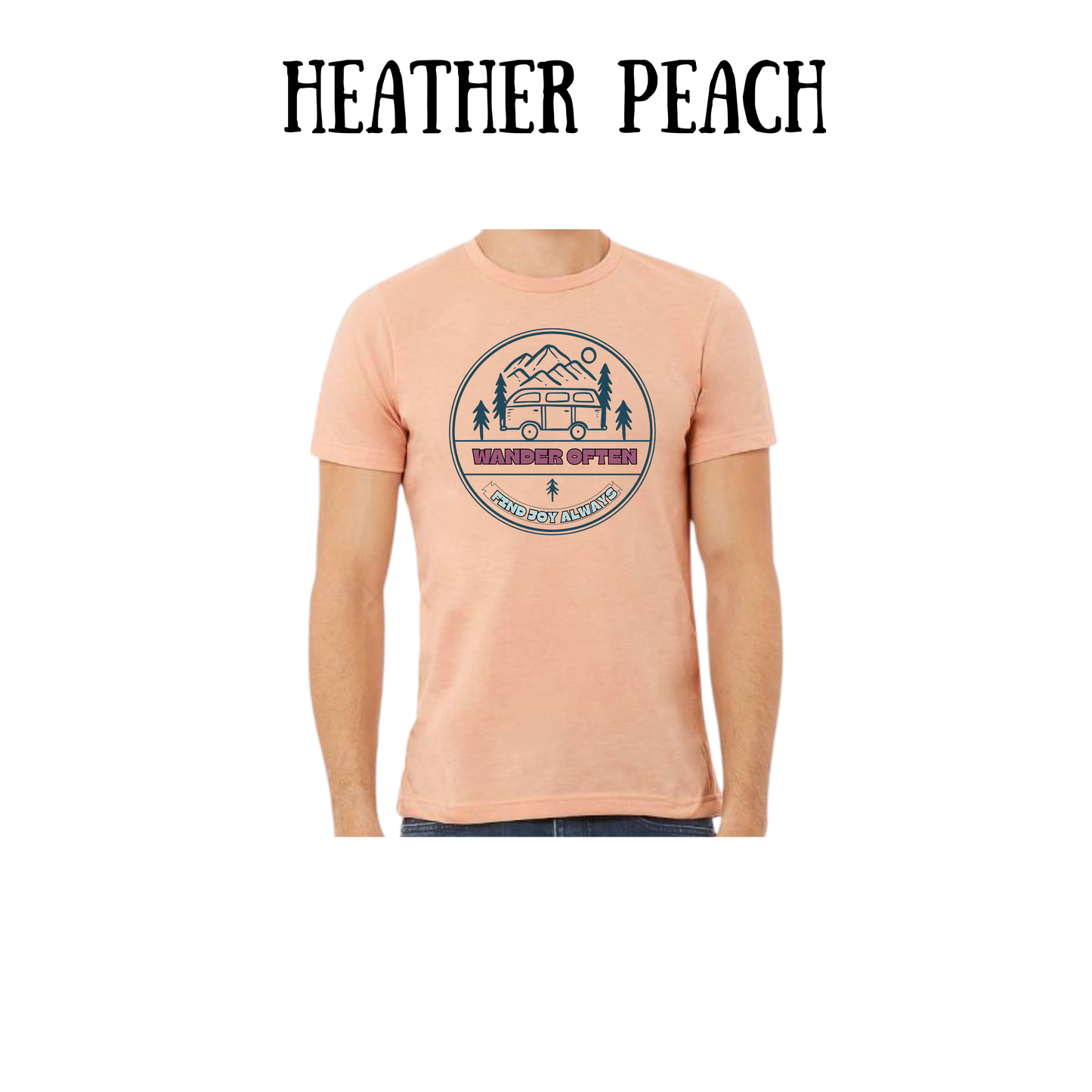 CP - Wander Often - Unisex Tee - Yellows, Oranges, Reds