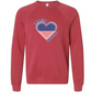 One Nation One Heart - Sponge Fleece Raglan Sweatshirt - Assorted Colors