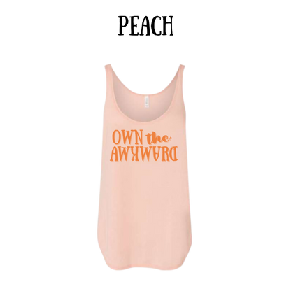 own the awkward - women's flowy tank