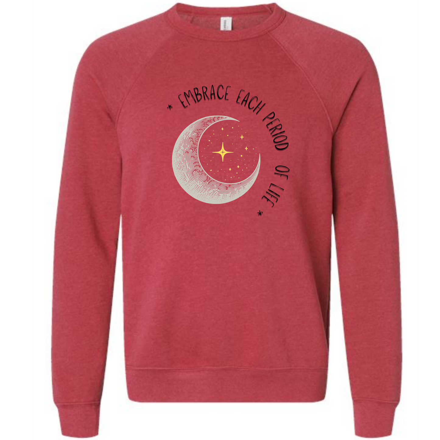 Embrace Each Period of Life - Sponge Fleece Raglan Sweatshirt - Assorted Colors