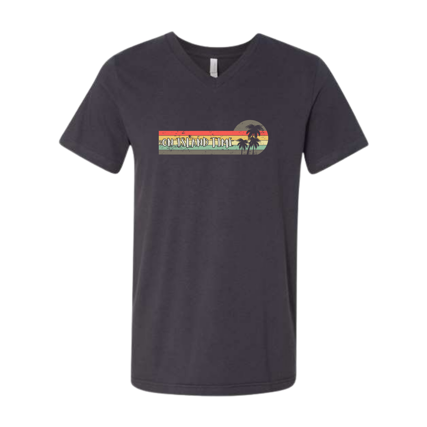 On Island Time - Bella+Canvas - Unisex V-Neck - Neutral Colors