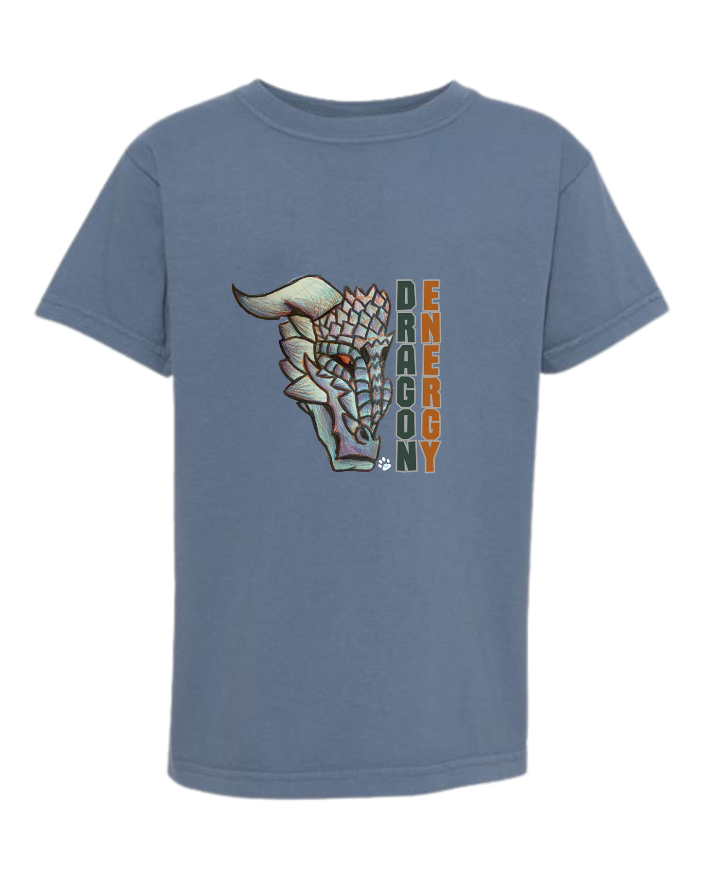Dragon Energy - Comfort Colors - Heavyweight Youth Tee - Neutral Colors & Blues