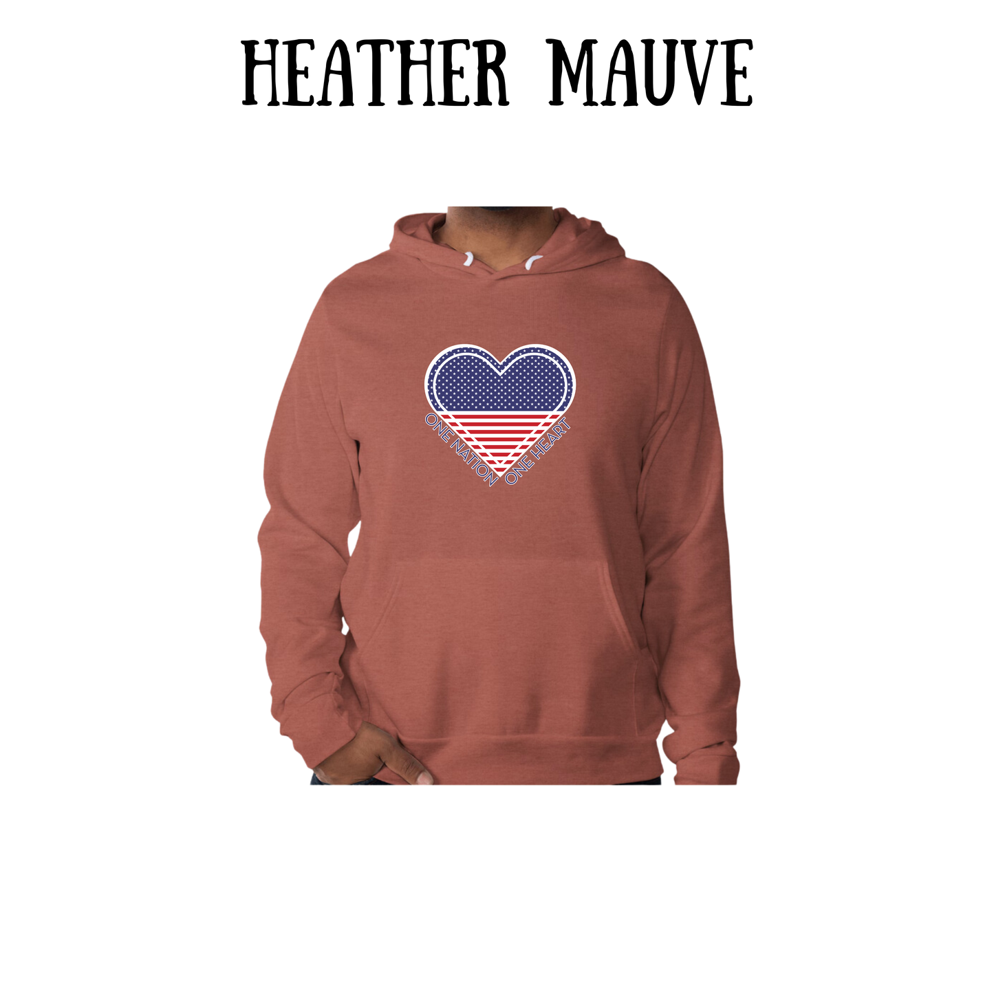 PP - One Nation One Heart - Sponge Fleece Hoodie - Assorted Colors