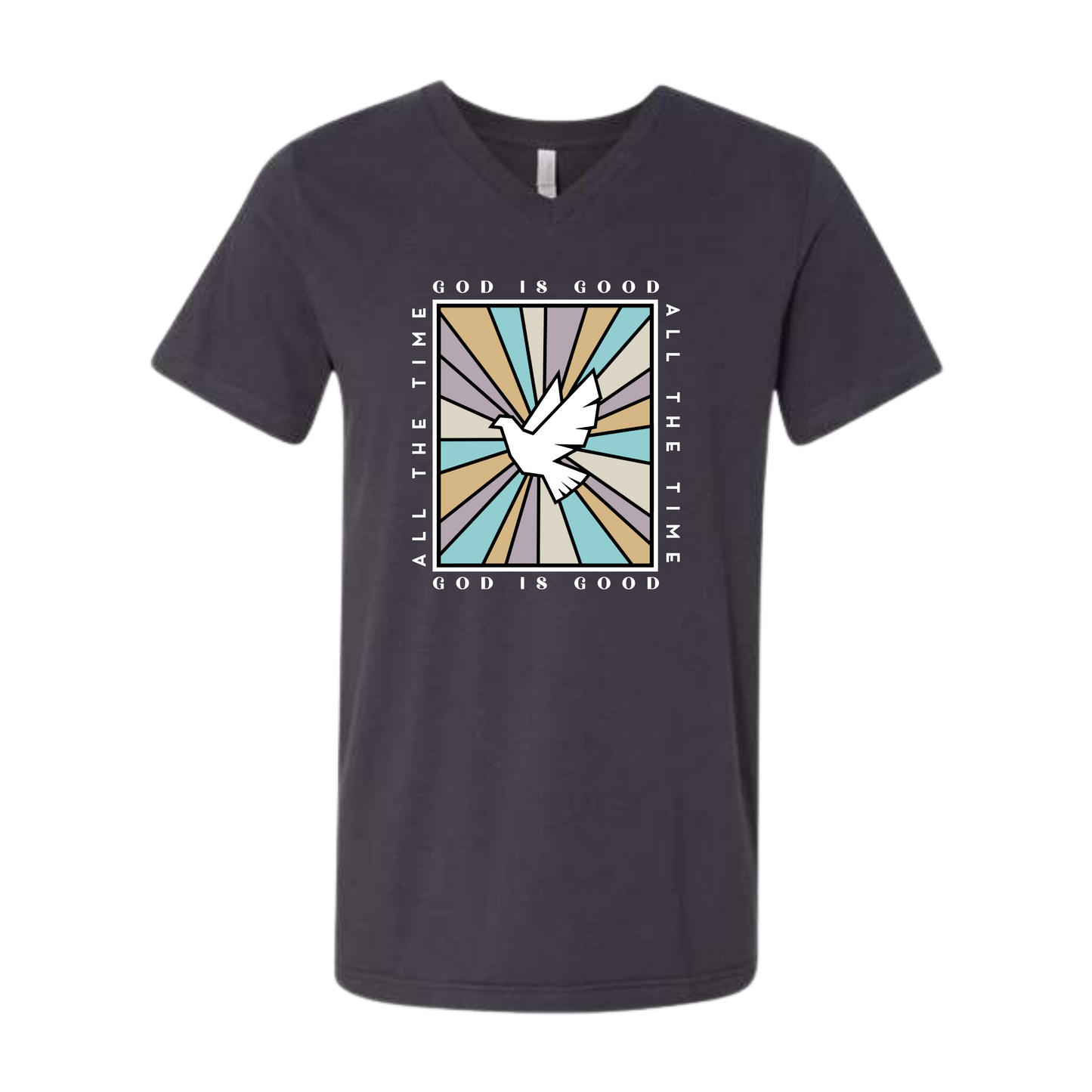 God Is Good - Bella+Canvas - Unisex V-Neck - Neutral Colors