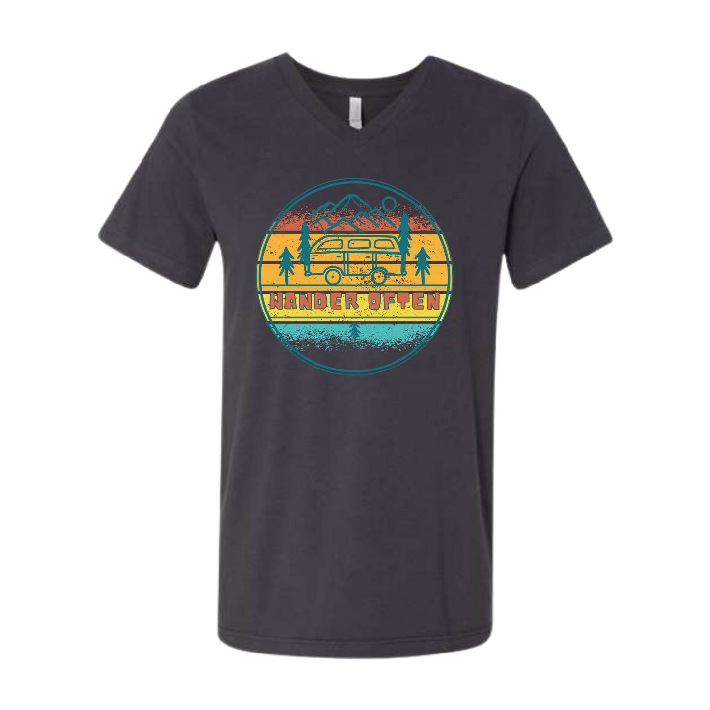 Wander Often - Bella+Canvas - Unisex V-Neck - Neutral Colors