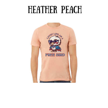 PP - Lovin' Life As A Free Bird - Unisex Tee - Yellows, Oranges, Reds