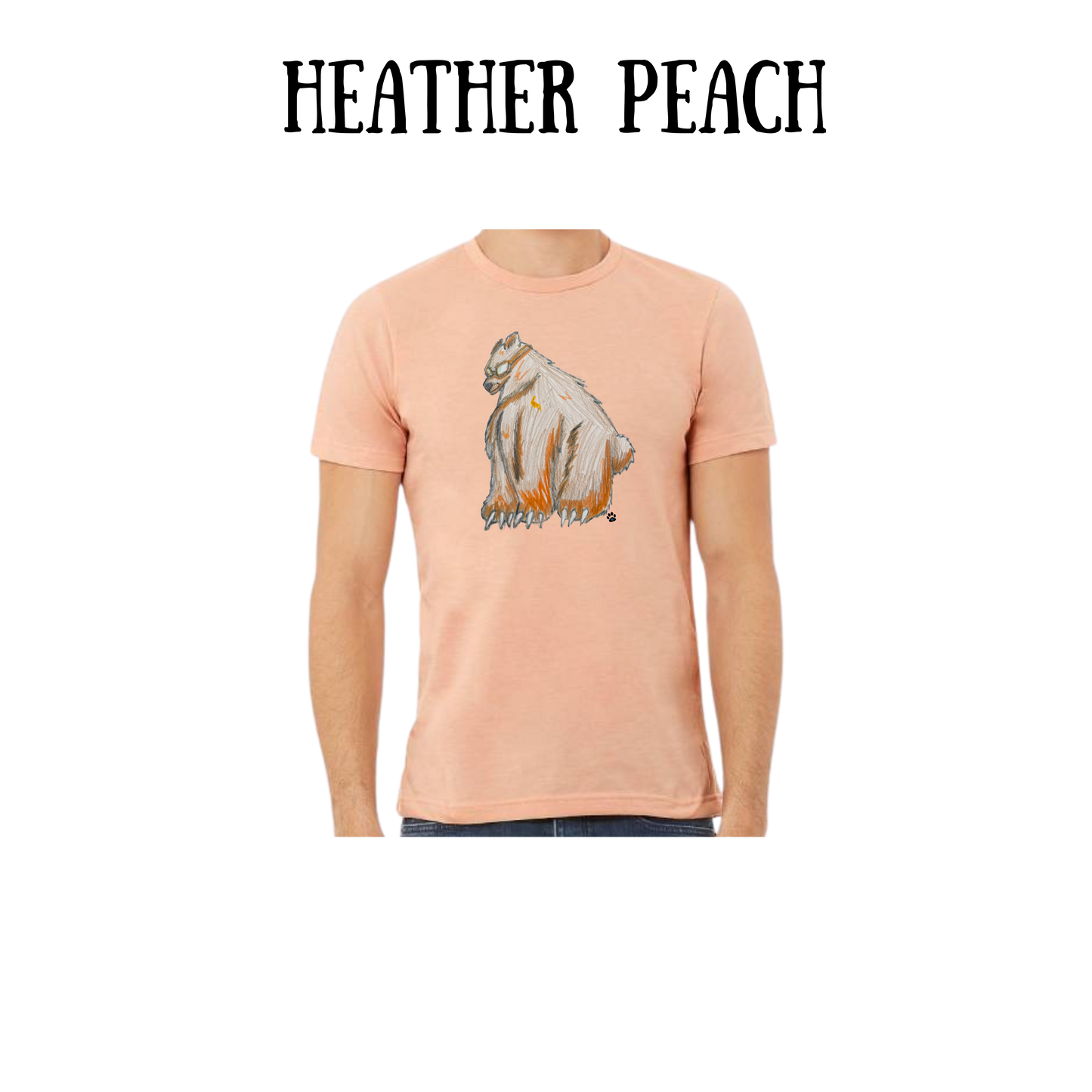 AC - Muscle Bear - Unisex Tee - Yellows, Oranges, Reds