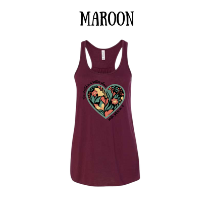 The World is a Better Place With YOU in it - Women's Flowy Racerback Tank