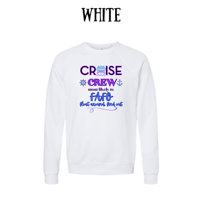 VP - Cruise Crew FAFO - Sponge Fleece Raglan Sweatshirt - Greens, Neutrals