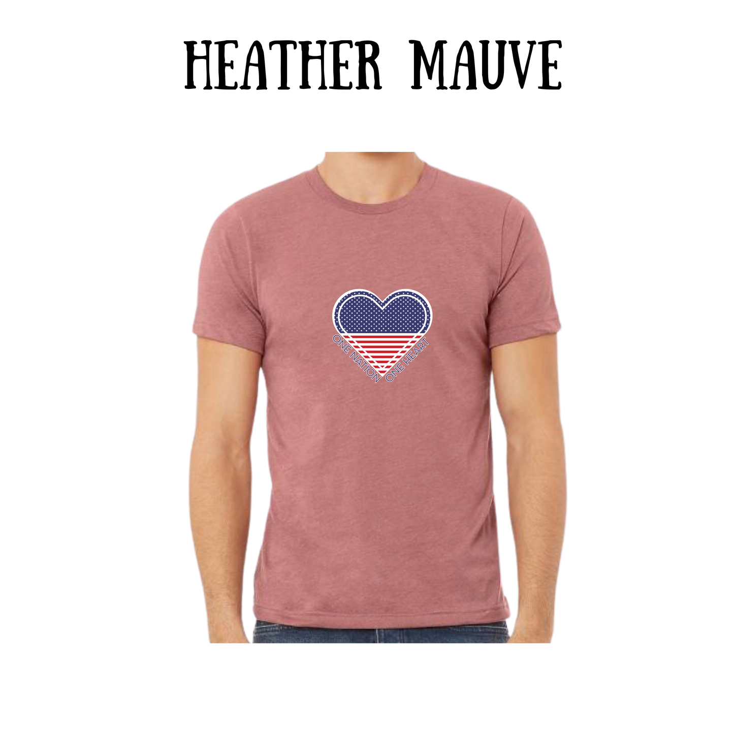 PP - One Nation One Heart - Unisex Tee - Pinks, Purples, Neutrals