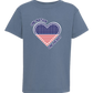 One Nation One Heart - Comfort Colors - Heavyweight Youth Tee - Neutral Colors & Blues