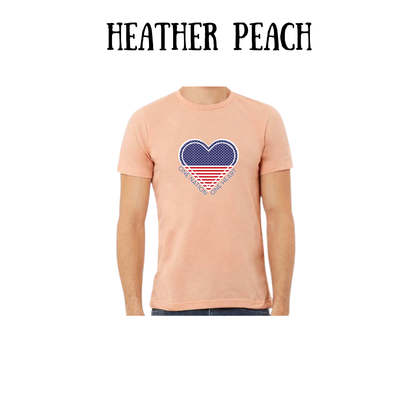 PP - One Nation One Heart - Unisex Tee - Yellows, Oranges, Reds