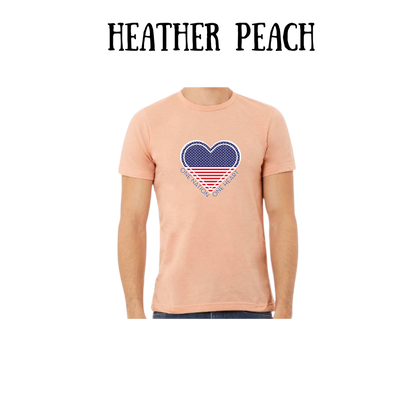 PP - One Nation One Heart - Unisex Tee - Yellows, Oranges, Reds