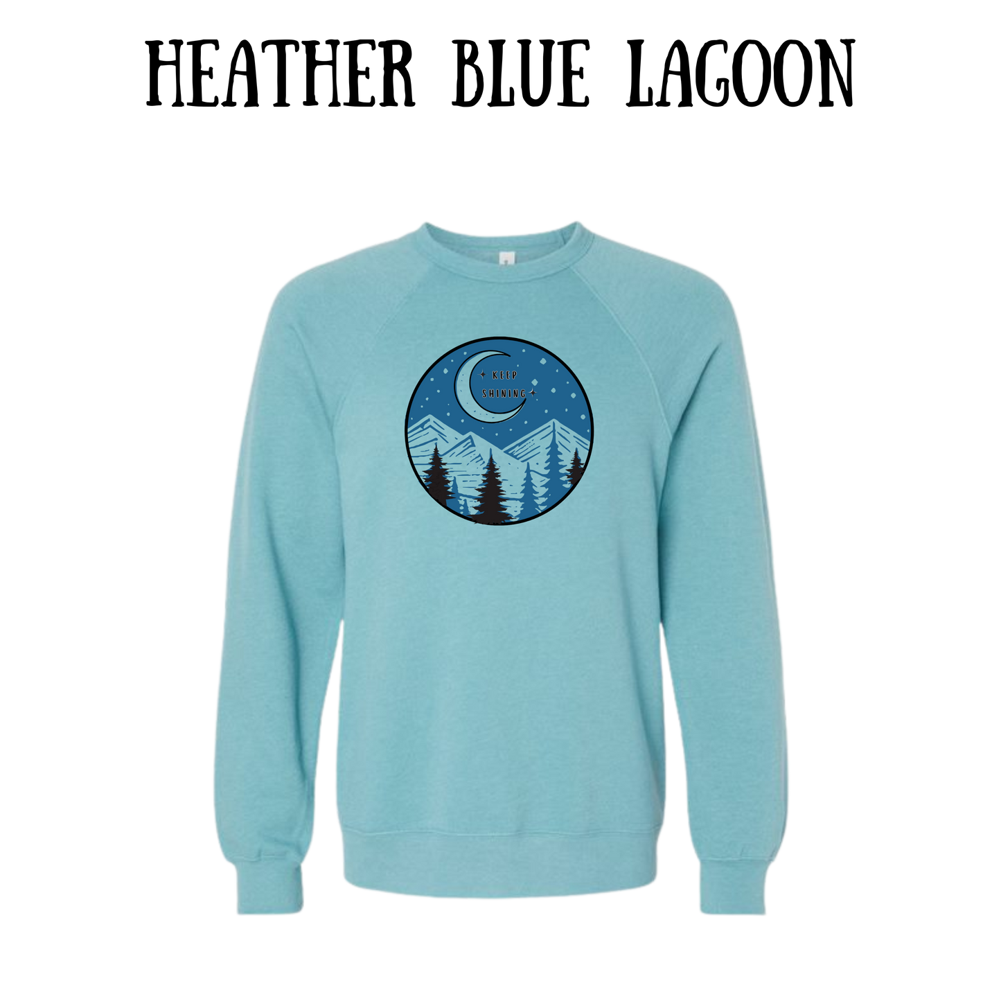 OP - Keep Shining - Sponge Fleece Raglan Sweatshirt - Blues, Purples