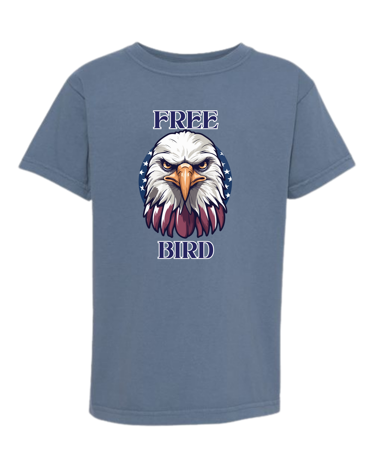 Free Bird - Comfort Colors - Heavyweight Youth Tee - Neutral Colors & Blues