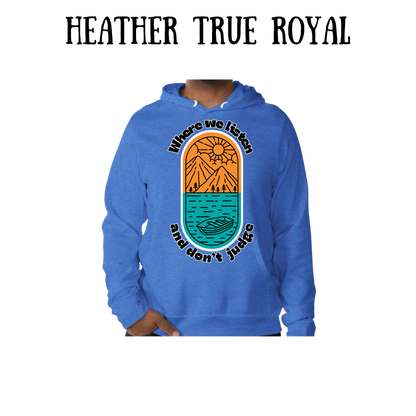 CP - Where We Listen and Don't Judge - Sponge Fleece Hoodie - Blues, Purples