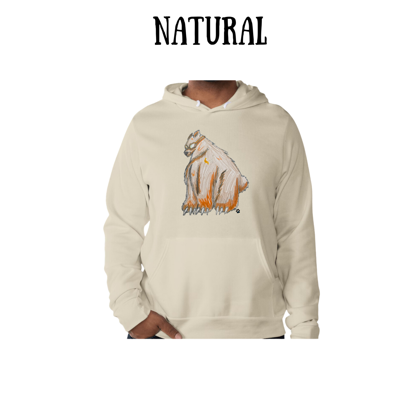 AC - Muscle Bear - Sponge Fleece Hoodie - Greens, Neutrals