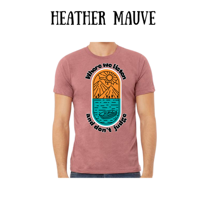 CP - Where We Listen and Don't Judge - Unisex Tee - Pinks, Purples, Neutrals