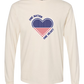 One Nation One Heart - Comfort Colors - Heavyweight Long Sleeve Tee - Neutral Colors