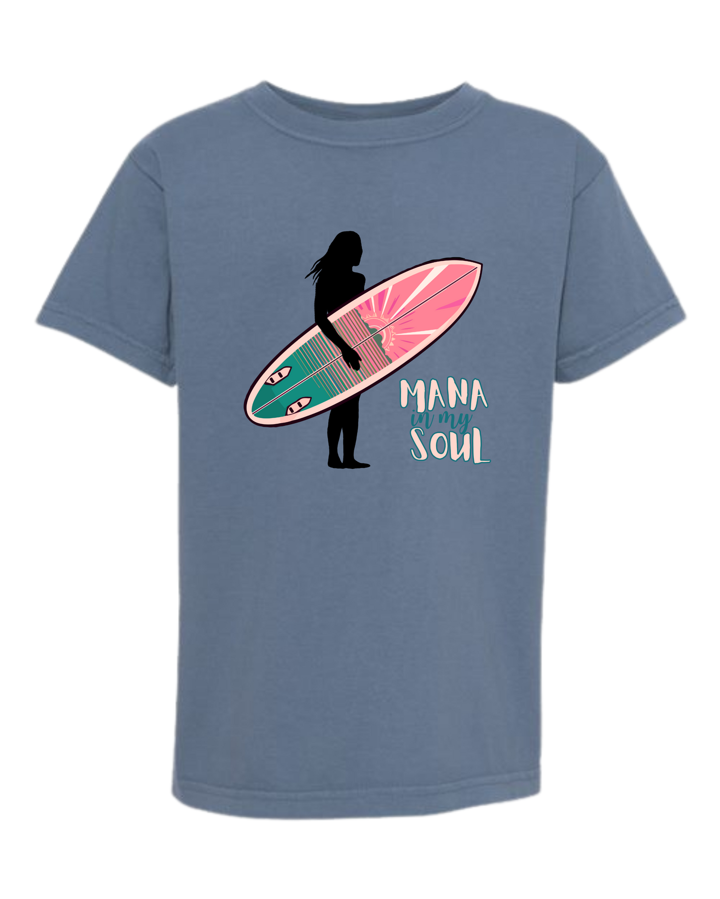 Mana in My Soul - Comfort Colors - Heavyweight Youth Tee - Neutral Colors & Blues