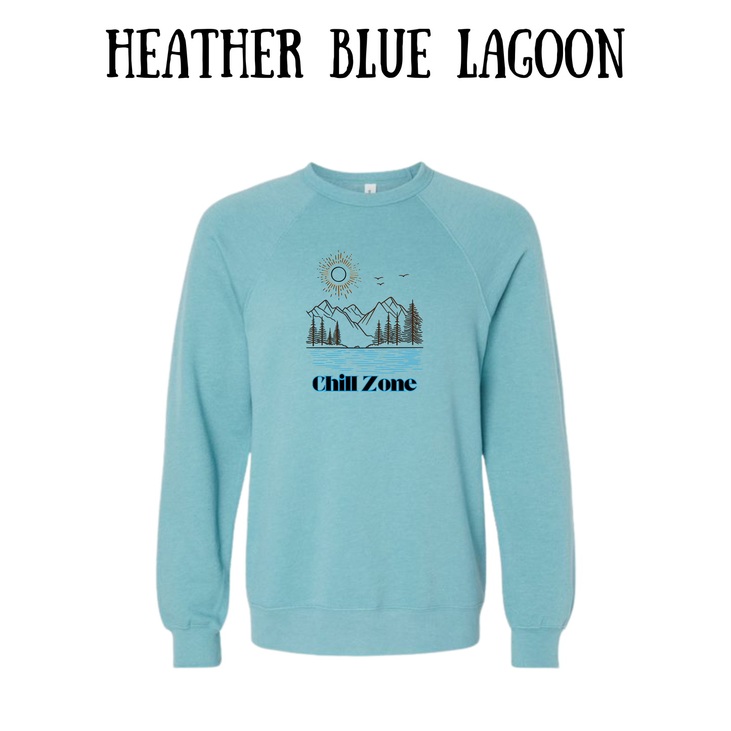 CP - Chill Zone - Sponge Fleece Raglan Sweatshirt - Blues, Purples