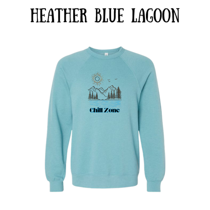CP - Chill Zone - Sponge Fleece Raglan Sweatshirt - Blues, Purples