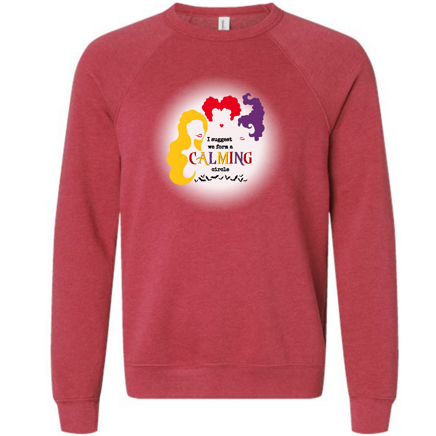 Calming Circle - Sponge Fleece Raglan Sweatshirt - Assorted Colors