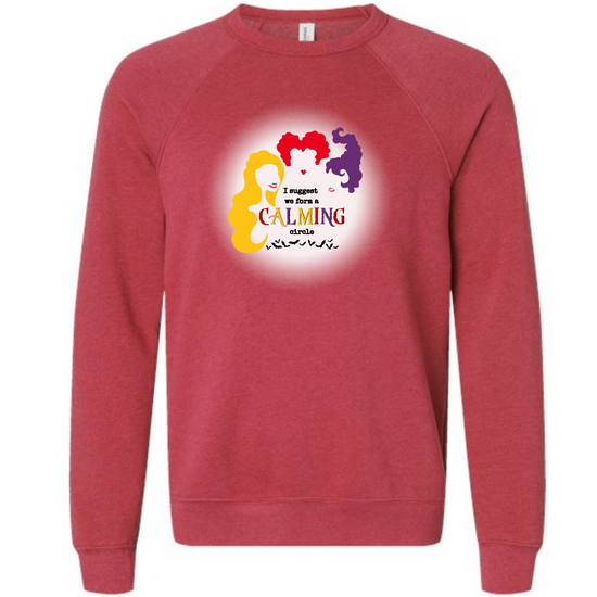 Calming Circle - Sponge Fleece Raglan Sweatshirt - Assorted Colors