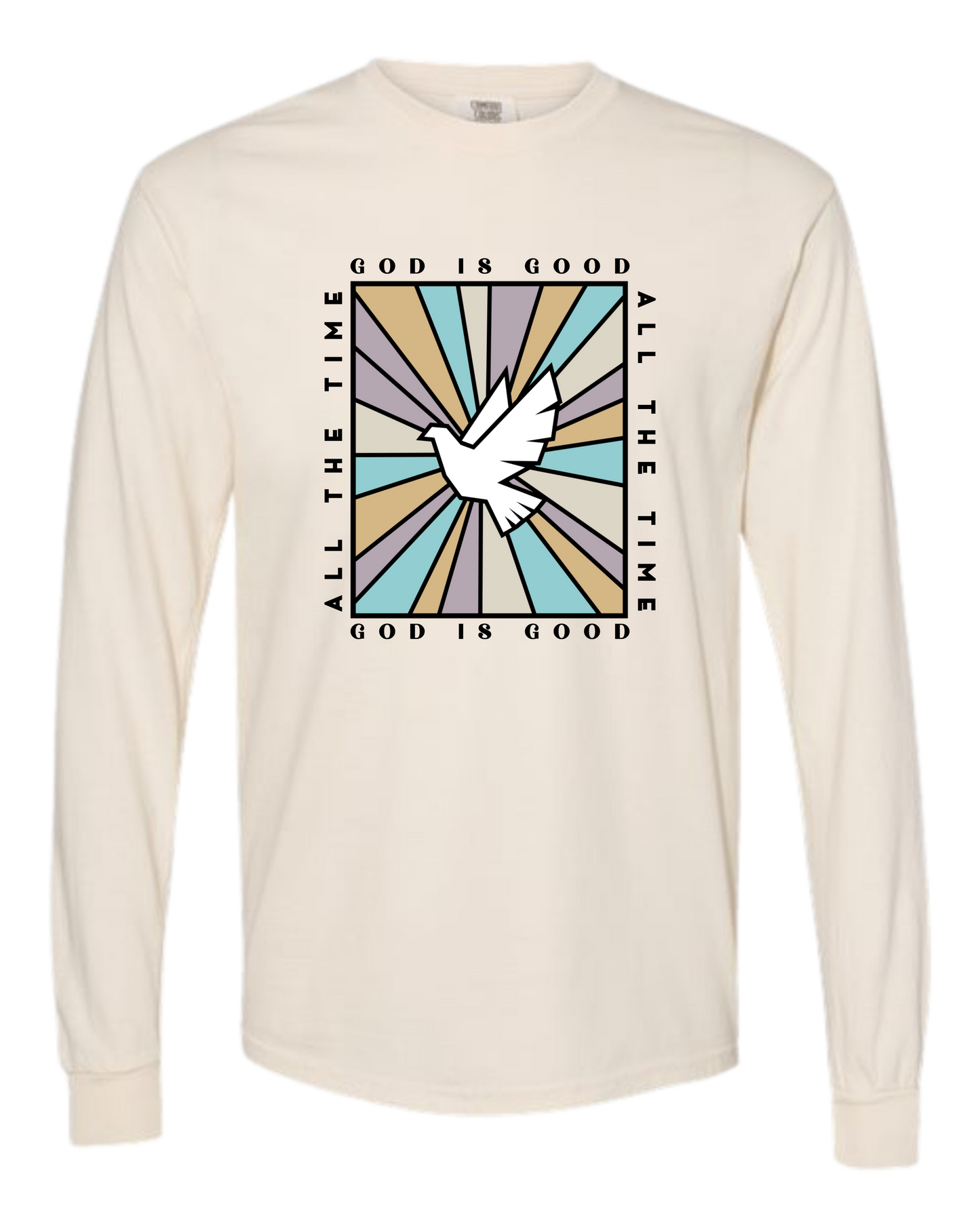 God Is Good - Comfort Colors - Heavyweight Long Sleeve Tee - Neutral Colors