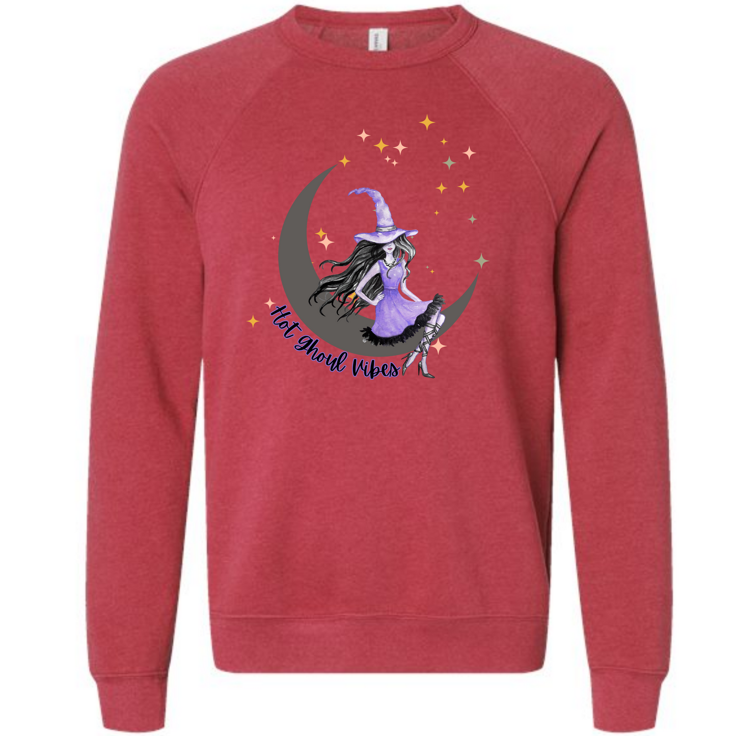 HP - Hot Ghoul Vibes - Sponge Fleece Raglan Sweatshirt - Assorted Colors