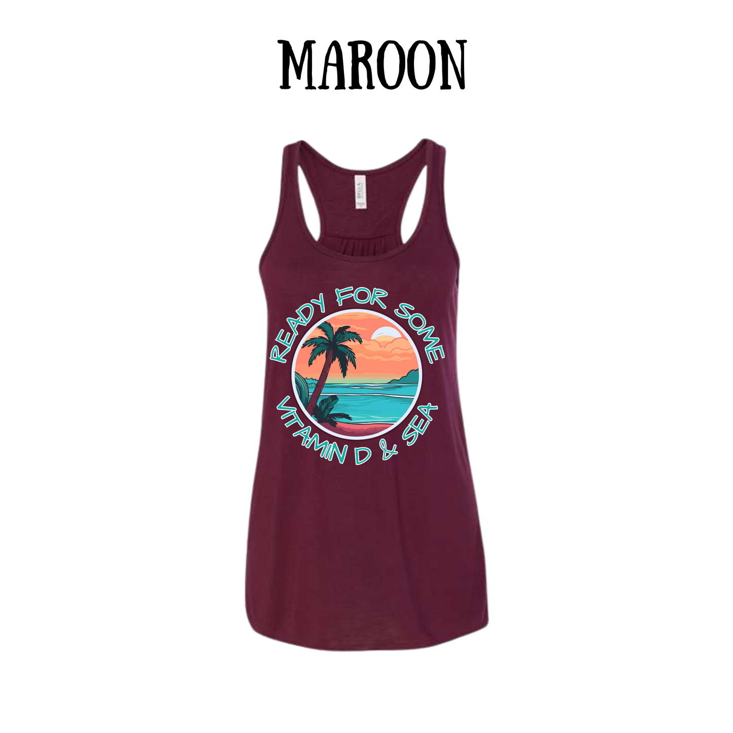 VP - Ready For Some Vitamin D & Sea - Women's Flowy Racerback Tank
