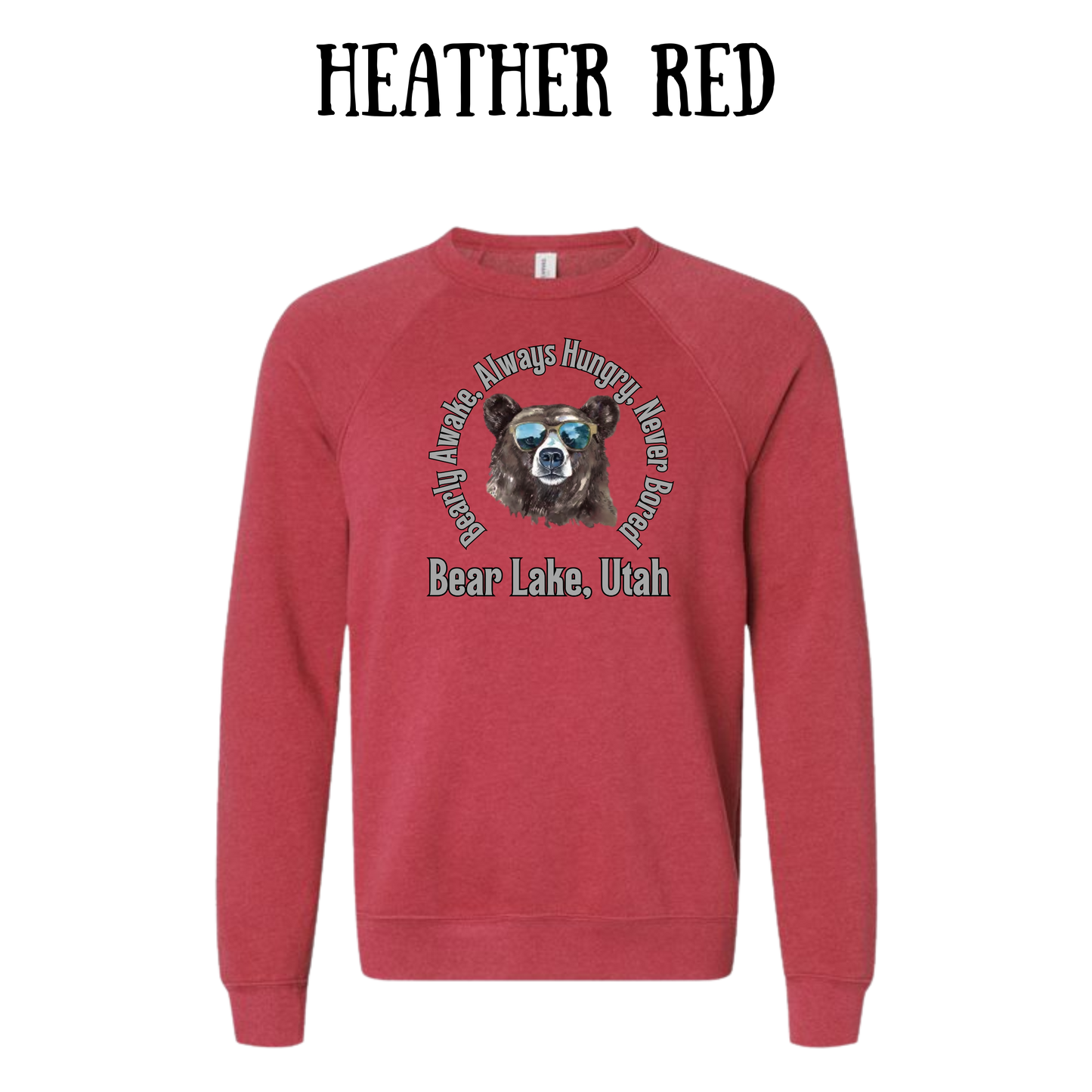 CP - Bear Lake Utah - Sponge Fleece Raglan Sweatshirt - Assorted Colors