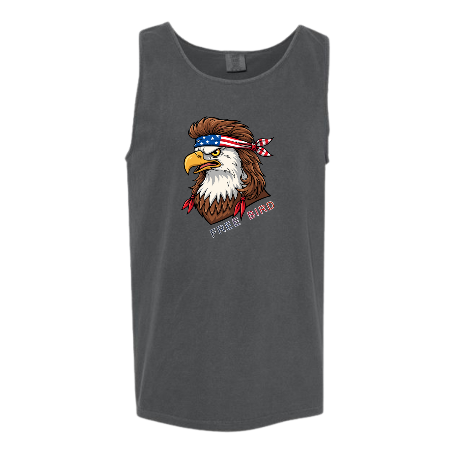 Rockin Free Bird - Comfort Colors - Unisex Tank - Neutral Colors & Blues