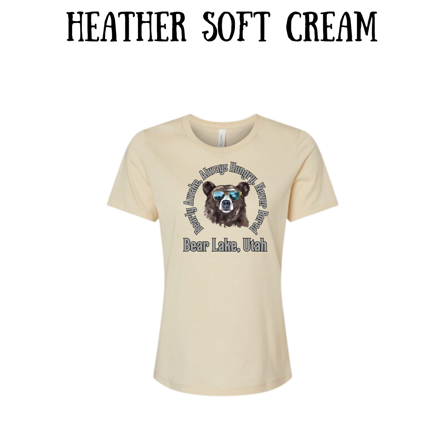 CP - Bear Lake Utah - Women's Relaxed Fit Tee - Neutrals